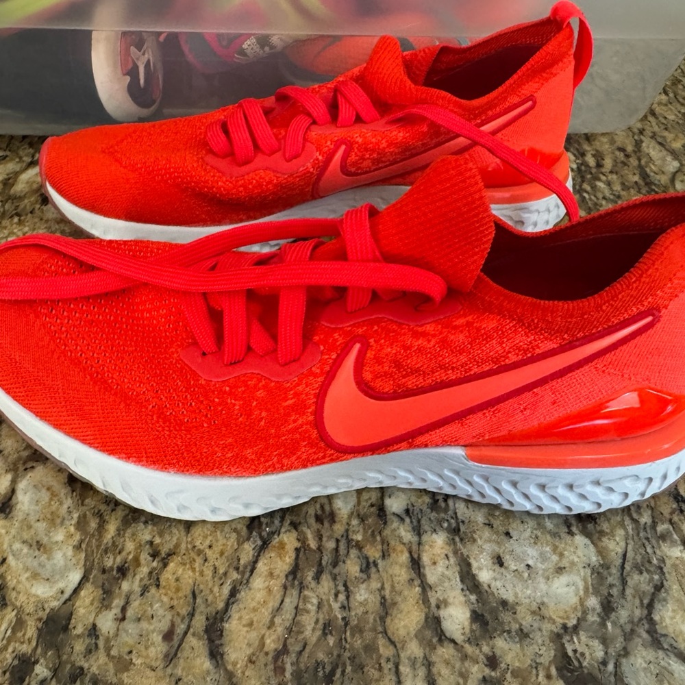 Nike Redish Orange Athletic Shoes with React Foam